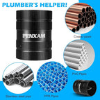 PlumbingTools, Deburring Tool for Copper/PVC Pipe, Copper Pipe Cleaner, Pipe Reamer 1/4" to 1-5/8" Inner Outer Hard Tube Chamfering Tool Black