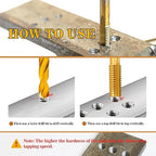 M4x0.7 Tap and 3.3mm Drill Bit Kit, M2 HSS Metric Drill and Tap Set, Combination of Drill and Tap Kit for Metal