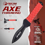 Dream Reach Throwing Axe Set - 6PCS Full Tang Throwing Hatchet with TPR Rubber Sleeve and Protective Sheaths for Recreation and Competition Game