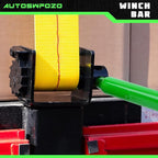 Winch Bar, Combination Winch Bars with Square Head for Flatbed Trailer Winches and Trucks, Painted Carbon-Steel Construction Winch Bar with No-Slip Handle, 2 Pack (Green)
