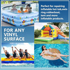 Air Mattress Patch Kit, Heavy Duty Inflatable Repair Kit for Air Mattress, Bounce House, Inflatable Toys, PVC Boat, Tent, Swimming Ring, UV- Resistant Waterproof TPU Pool Repair Glue, Heavy Duty