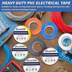 100 Rolls Colored Electrical Tape Bulk 3/4 Inch x 66ft, Waterproof Vinyl Electric Tape High Temp Insulation Tape for Electrical Protection Home Outdoor Electric Insulating Wire Wrapping