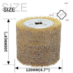 120x100mm Copper Plated Steel Wire Brush Wheel Surface Conditioning Tool 4.7" x 4" with 3/4" Quad Keyway for Surface Finishing of Stainless Steel, Aluminum, Metal and Wood (0.3 Wire)