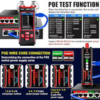 NF-859GT Network Cable Tester with Optical Power Meter10mw DualHead Visual Fault Locator,for POE/RJ45RJ11CAT5 CAT6 CAT3 Tone Probe KitEthemet Wire TracerFiber Tester LAN Network Tools
