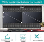 EUREKA ERGONOMIC Desk Pegboard with Dual Monitor Stands, LED Metal Pegboard for Gaming Desk, Privacy Panel with 4 Accessories Modular Hanging, Computer Accessories for Office, 59 x 34 Inch, Black
