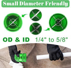 Dreyoo Pipe Reamer, Copper PVC Tube Deburring Tool Plumbing Tools 1/4'' to 1-5/8'' Inner Outer Reamer Pipe Tubing Chamfer for Metal PVC PPR Copper Brass Aluminum(Green)