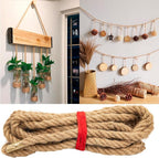 Natural Jute Rope 1/2 inch 20 feet, Twisted Manila Rope Hemp Rope Sisal Rope for Cat Scratching Post, Camping, Crafts, Tug of War, Railings Decorate, Hanging, Hammock, DIY Projects