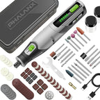 PHALANX Rotary Tool - 4V Cordless Rotary Tool Kit Accessories 80 PCS 2500mAh Li-Ion Battery, Preset 5 Speed Adjustment Grinder Tool for Cutting Sanding Carving Polishing Engraver DIY Crafts