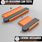Contour Gauge Duplicator with Lock, 2 Pack Widen Shape Contour Duplication Gauge Profile Tool (5" & 10"), Precisely Copy Irregular Shape Instant Template for Corner, Pipe, Tile, Flooring, Molding