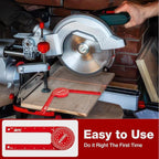 7.3 Inch Aluminum Miter Saw Protractor,Rust Proof Angle Finder Precision Laser Engraved Scales and 360 Degree Rotation Function