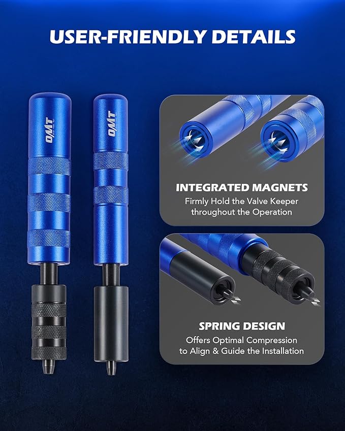 Orion Motor Tech Valve Spring Compressor Tool Kit, Valve Keeper Remover Installer Set with Valve Lapping Tools, Overhead Engine Valve Adjustment Tools for Valve Retainer Stem Seal Removal Installation
