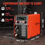 Plasma Cutter, 35Amps HEROCUT Plasma Cutter Machine CUT35i, Screen Display 110V High-Frequency IGBT Inverter Technology Post Flow and 2T/4T, Max Cutting Thickness 10mm for Beginners DIY
