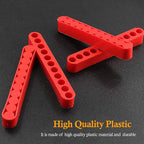 20Pcs 11 Holes Hex Shank Screwdriver Bit Holder, Plastic Screwdriver Head Storage Case, Drill Bit Storage Case, Screwdriver Head Holder Organizer Fit for 1/4 Inch Hex Shank, Red