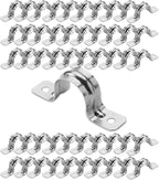 OhLectric OL-43176 Two Hole Rigid Pipe Strap - Sturdy Steel Strap Clamps - Zinc Plated Steel - Reinforced Rib - Corrosion Resistant - Easy to Install - 3/4 Inches (Pack of 50)