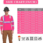 AYKRM Safety T Shirt Reflective High Visibility hi vis Long Sleeve T Shirt (XS-6XL)