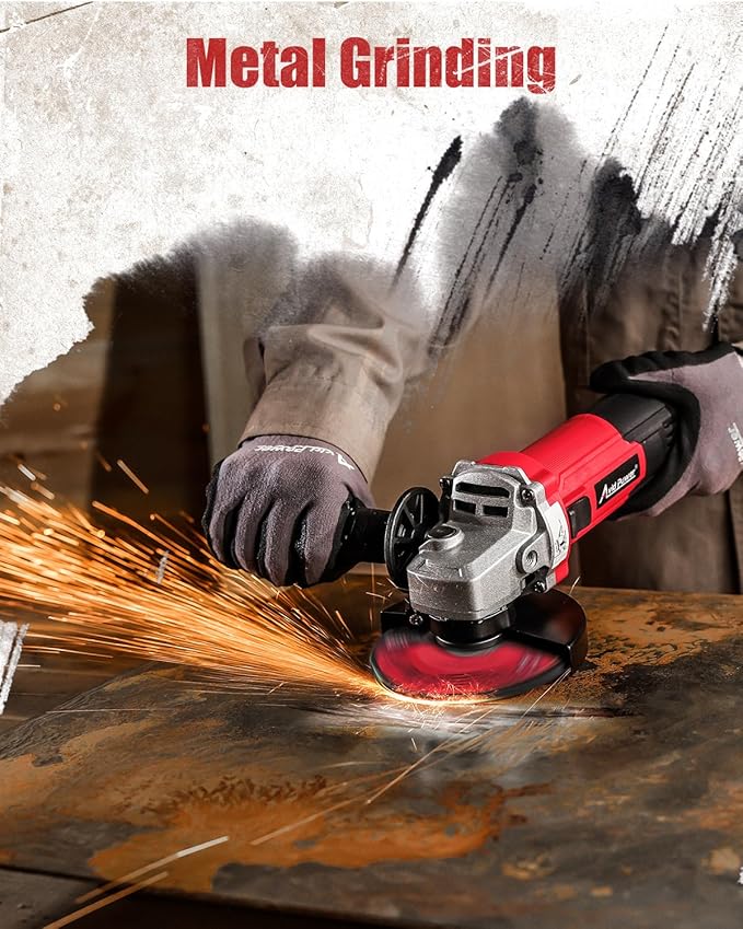 AVID POWER Angle Grinder 4-1/2 inch Electric Grinder Tools 750W 6.5 Amp Metal Grinder, 11500 RPM, with Grinding and Cutting Wheels, Auxiliary Handle, Wrench for Cutting and Grinding