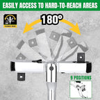 SK 3/8" Drive Flex Head Ratchet Handle, 90-Tooth Ratchet,Premium CR-V Construction, Reversible Design, with Contoured Handle