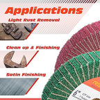 6 Inch Flap Wheel, Non-Woven Abrasive Polishing Wheel, 1 Inch Thickness, 3/4 Inch Arbor, for Bench Grinder (Assorted Grit240 Grit320 SP)