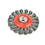 8 PCS - 4 Inch Twist Knotted Wire Wheel Brush for Grinders and Angle Grinder - 5/8 Inch-11 Threaded Arbor - 0.020 Inch Carbon Steel Wire - Heavy-Duty Conditioning for Metal - 4" x 5/8-Inch | 11 UNC