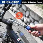 WORKPRO 1/4-inch Drive Click Torque Wrench, Inch Pound Bike Torque Wrench Set, Dual-Range 20-240 in.lb / 2.3-27.1 N.m, Lightweight Aluminum Handle, 72-Tooth, 14 Pcs, Precision for Bicycle Maintenance