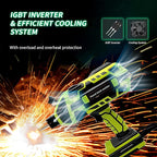 Portable Welding Machine Handheld Welder: IGBT Inverter Hand Held ARC Welder Gun with 6 Variable Current Adjustment - Welder Machine 110v Electric Welding Equipment for 3/32"-1/8" Wire Rods (Green)