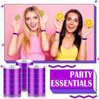 Epakh Paper Wristbands Neon Wrist Bands Waterproof Handbands for Events Lightweight Concert Wristbands Neon Colored Adhesive Wrist Band for Party