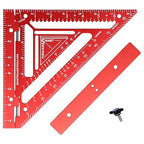 Commando 7.5" - Advanced Carpenter Square with Jig Block - Accurate Flatwork and Repetitive Markings (Fire)