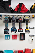 Drill Holder, Power Tool Organizer, Utility Storage Rack | Universal Wall Mount Cordless tools holder fits most drills like Dewalt Drill (2-PACK) (Yellow)