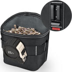 Tool Pouch Nails Screws Bag with Belt Clip (XL, Black)