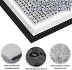 Outdoor 3-Layer HVAC Copper Pipe Insulation Cover,UV-Resistant 600D Oxford Cover for Outside AC Pipe Insulation,Weatherproof AC Line Sleeve Mini Split to Central Air,72" L×10.2" W,Black