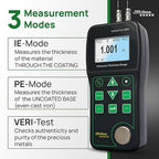 Ultrasonic Thickness Gauge Industrial-888 / Echo-Echo Mode Measure Through Coating up to 19.685mils (500 microns) / Range 0.039-19.685 in (All Material)