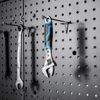 DURATECH 6 Inch Adjustable Wrench, 3-in-1 Spanner with Box End/Hex Function, CR-V Steel, Metric & SAE Scales, Chrome-plated, Bi-material soft Grip