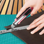 3-Pack Box Cutter, 18mm Wide Blade Utility Knife Retractable, Pink Box Cutter with Quick Change Blade and Lanyard Hole Design, Exacto Knife Suitable for DIY, Office, Arts Crafts and Home