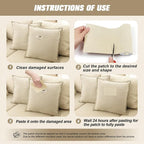 OAZ 4 x 79 inch Canvas Repair Patches Canvas Fabric Patch Self-Adhesive Canvas Repair Tape Waterproof Outdoor Gear Repair Patch Kit for Boat Cover Awning Sofa Chair Couch Tent Bag (White)
