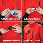 GEAR AID Tenacious Tape Hex 2.5” and 1.5” Repair Patches, Peel-and-Stick to Fix Holes and Burns in Down Jackets, Rain Gear, Tents, Tarps and More
