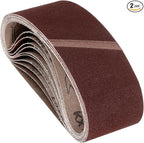 2 Pcs Sanding Belts 3 x 21 Inch 150 Grit Aluminum Oxide Abrasive Sandpaper for Belt Sander Metal Grinding Wood Working Weld Rust Removal