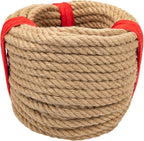 Natural Hemp Rope (1/2 in x 100 ft) Twisted Manila Ropes Jute Ropes Sisal Rope for Cat Scratching Post, Camping, Crafts, Tug of War, Railings Decorate, Hanging, Hammock, DIY Projects