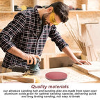 Blulu 22 Pieces Sanding Belts and Sanding Discs Set Includes 4 x 36 Inch Belts (80/120/150/240/400 Grits) and 6 Inch Self Adhesive No Hole Alumina Disc for Bench Combination Sander Woodworking