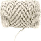 4mm x 400 Feet White Jute Rope, Twine for Gardening Tomato Climbing Plant Tie Floristry Crafts Gift Wrapping Packing Decor