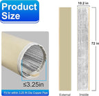 3 Layers HVAC Copper Pipe Insulation Cover Protector,Flexible AC Copper Line Insulation Sleeve,600D Oxford 72x10.2 Inch AC Pipe Insulation Wrap for Outside Central Air Conditioning Splits Khaki