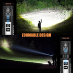 Rechargeable Tactical Flashlights High Lumens - Super Bright Small Powerful LED Magnetic USB C Flashlight, 8 Modes, Dual Button Waterproof Pocket Flash Light for Emergency, Car (1, Black)