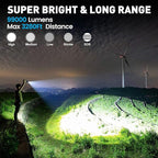 Flashlights High Lumens Rechargeable 2 Pack, Super Bright 99000 Lumens Led Flashlights with 5 Light Modes, Powerful Handheld Flash Light for Home Camping Eɱergencies, IPX6 Waterproof
