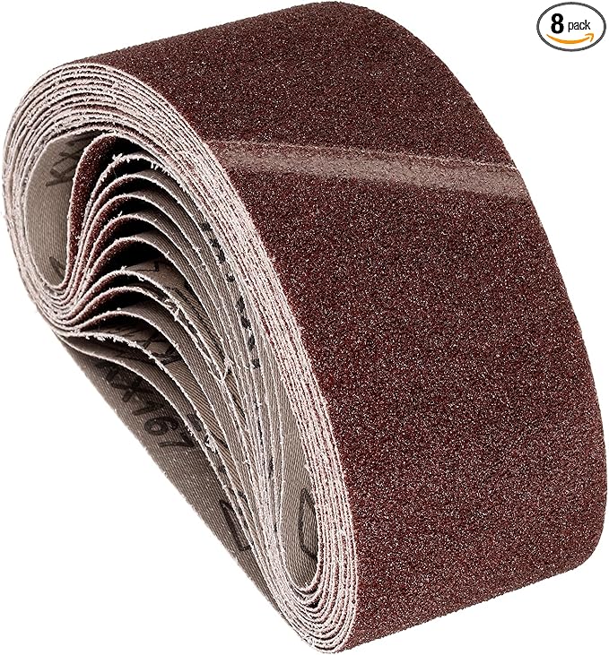 8 Pcs Sanding Belts 4 x 24 Inch 40 Grit Aluminum Oxide Abrasive Sandpaper for Belt Sander Metal Grinding Wood Working Weld Rust Removal