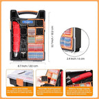 Kuject 820PCS Solder Seal Wire Connectors & Heat Shrink Tubing Kit with Heat Gun and Organizers, Waterproof Solder Stick Butt Connectors for Marine, Automotive and Truck Wiring, AWG 26-10