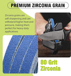 1/2 x 12 Inch Knife Sharpener Sanding Belts, 80 Coarse Grit Zirconia Replacement Sharpening Belt Kit for Official Work Sharp (WSKTS & WSKTS-KT/Mk.1 & Mk.2) Knife & Tool Sharpener, 30 Pcs
