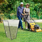 2PCS Outdoor Trash Bag Holder Metal Garden Trash Bag Holder for Yard Waste Stand Holds 30-45 Gallons Leaf Bag Holder with 4 Clips for Leaves Camping Lawn Party Weeding Yard Gardening（2pcs+8clips）