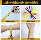 100 Pcs Cloth Event Wristband, Disposable Wristbands for Events, Colored Wristbands Events,for Lightweight Concert,Club Entrance Wrist Strap Party Wristband Event (Color : Gold)