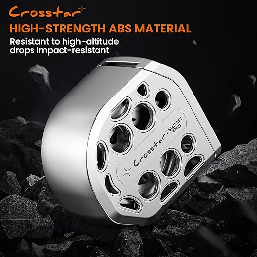Crosstar 25FT Magnetic Self-Locking Stainless Steel Tape Measure, Double-Sided Scale, Waterproof & Rustproof Retractable Measuring Tape with Hollow Design for Home, Industrial, Woodworking