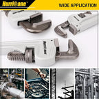 HURRICANE 3-Piece Aluminum Pipe Wrench Set,10", 14", 18", Heavy Duty Adjustable Plumbing Wrench Set, 40% Lighter, Wider Application Range