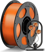 ANYCUBIC PETG Filament 1.75mm, 3D Printer Filament, Translucent and Vibrant, Dimensional Accuracy +/- 0.02mm, Print with Most FDM 3D Printers, 1KG Reusable Spool, Clear Orange